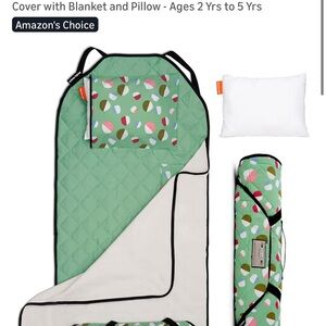 Urban infant Cot nap blanket set with built in pillow and fleece blanket, 45x22